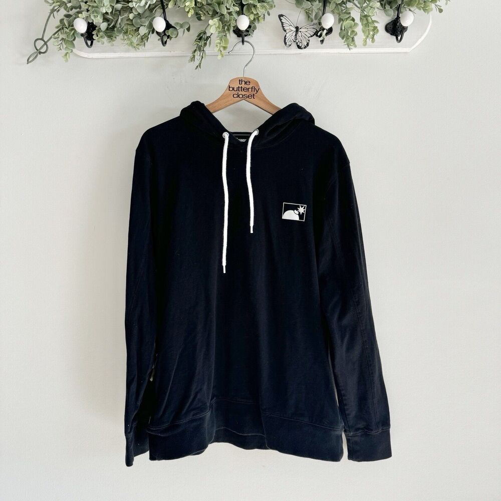 Mens The Hundreds Graphic Hoodie Black Large